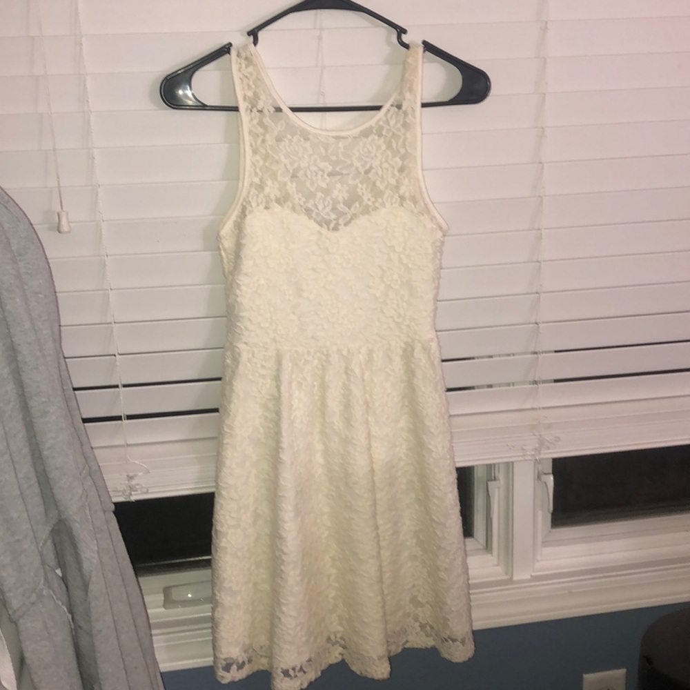 creme lace dress